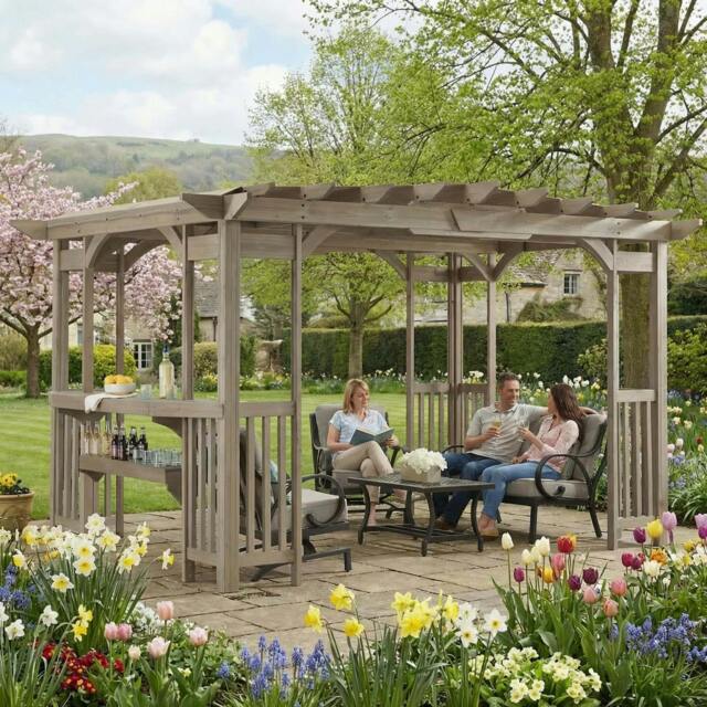 Rackhams Yardistry Madison Wooden Pergola 10ft x 14ft (3m x 4.2m) - image 1