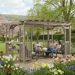Rackhams Yardistry Madison Wooden Pergola 10ft x 14ft (3m x 4.2m)
