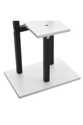 Rackhams 3 Tiered Wooden Plant Stand with White Shelves & Black Frame for Balcony, Living Room, Garden – Storage Organizer for Home Decor - White - thumbnail 6