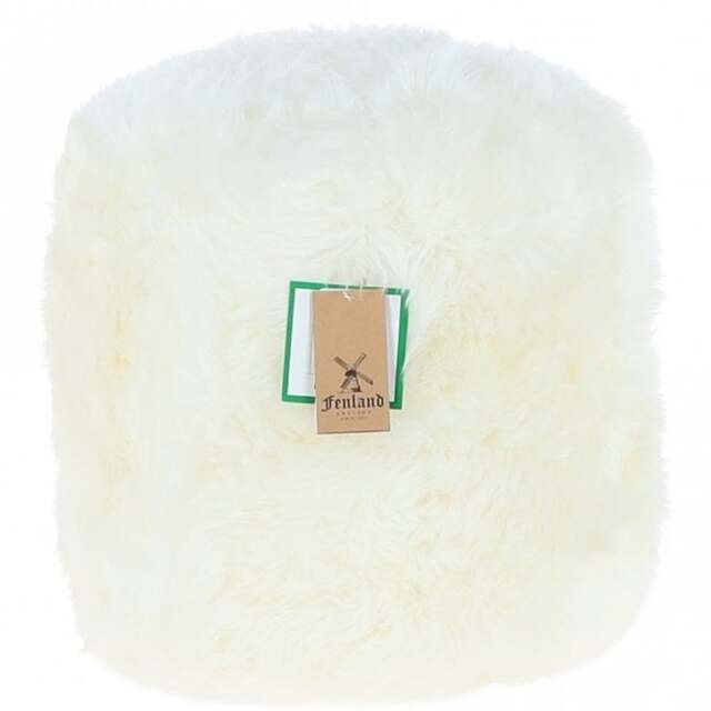 Rackhams Sheepskin Pouffe Stool: FF-POUFFE - Sheepskin - Ivory - One Size - image 1