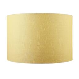 Rackhams Designer Soft Mellow Yellow Textured Linen Fabric Circular Lamp Shade - thumbnail 4