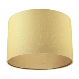 Rackhams Designer Soft Mellow Yellow Textured Linen Fabric Circular Lamp Shade - thumbnail 5