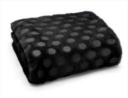 Rackhams Cosmo Circles Faux Fur Throw - 127cm x 152cm - Brown - thumbnail 4