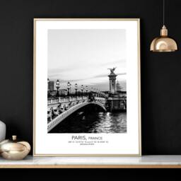 Rackhams Posters for living room - set of 3 Paris wall art prints - 20 x 30 in / 50 x 76 cm - Matte museum Quality Art Paper 290 gsm - Oak Frame - thumbnail 5