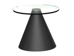Rackhams Oscar Round Side Tables - Brass Brushed - Clear Glass - thumbnail 3