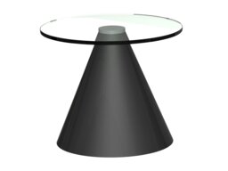 Rackhams Oscar Round Side Tables - Brass Brushed - Clear Glass - thumbnail 6