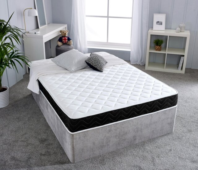 Rackhams Midnight Cooltouch Hybrid Mattress - 18cm Deep, Soft Feel - Black - 1 - European King Size Mattress (160cm x 200cm) - image 1