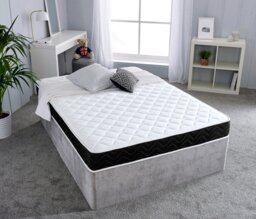 Rackhams Midnight Cooltouch Hybrid Mattress - 18cm Deep, Soft Feel - Black - 1 - European King Size Mattress (160cm x 200cm) - thumbnail 1