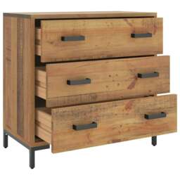 Rackhams Chest of Drawers 75x35x70 cm Solid Pinewood - thumbnail 4