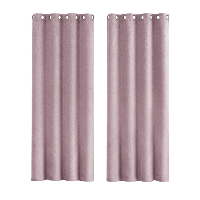 Rackhams Lavender Lilac Lined Blackout Eyelet Curtain Pair - 46 x 63 Inch Drop - image 1