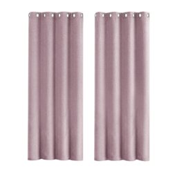 Rackhams Lavender Lilac Lined Blackout Eyelet Curtain Pair - 46 x 63 Inch Drop