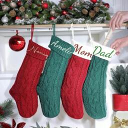 Rackhams Personalised Embroidered Christmas Stocking - Grey - thumbnail 3