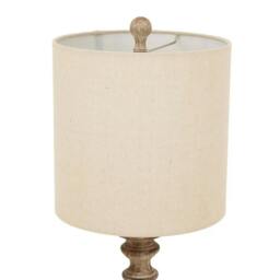 Rackhams Pallido Candlestick Linen Table Lamp - Brown - 81cm x 25cm x 25cm - Brown - 100% Mixed - thumbnail 2