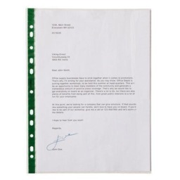 Rackhams - 300 pcs/Sheets of Green Stripe Heavy Duty High Quality Punched Punch Pocket Polypropylene Top