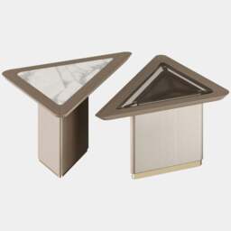 Rackhams Stern Centre Table with Carrara Mable & Smoked Glass Top - thumbnail 2