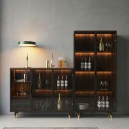 Rackhams D'Ambrosio Wine Storage With Glass Doors, Cabinet - Style B 120cm - thumbnail 5