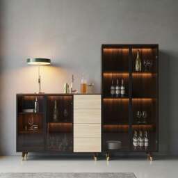 Rackhams D'Ambrosio Wine Storage With Glass Doors, Cabinet - Style B 120cm - thumbnail 1