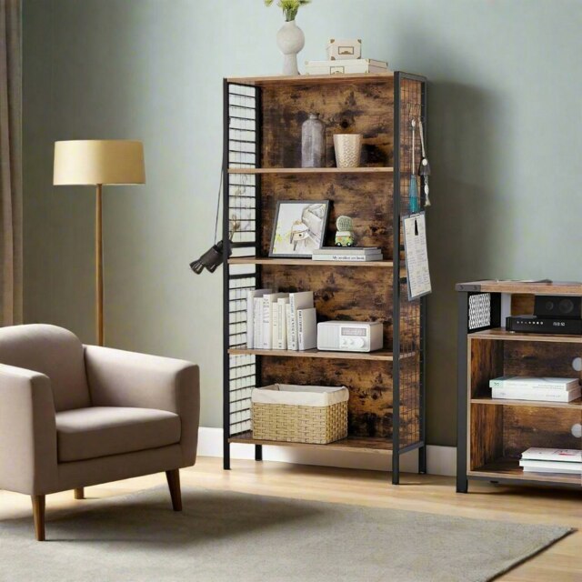 Rackhams 4-Tier Bookcase with Metal Frame - image 1
