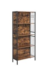 Rackhams 4-Tier Bookcase with Metal Frame - thumbnail 2