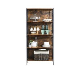 Rackhams 4-Tier Bookcase with Metal Frame - thumbnail 6