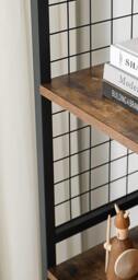 Rackhams 4-Tier Bookcase with Metal Frame - thumbnail 5