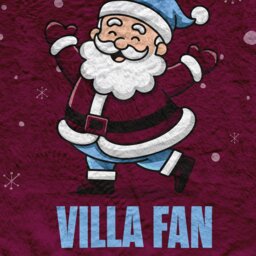 Rackhams Santa is a Villa Football Fan - Luxury Fleece Blanket 150cm X 150cm - thumbnail 3
