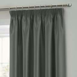 Rackhams Faux Silk Pencil Pleat Curtains - 117cm x 137cm - Cream - thumbnail 5