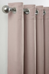 Rackhams Pure Washed Linen Lined Eyelet Curtains - Pink - Width 167cm x Drop 182cm - Pink - thumbnail 4