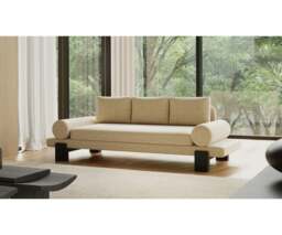 Rackhams Dolmen Azure Sofa: Timeless Elegant with Fabric Oak Sofa - thumbnail 4