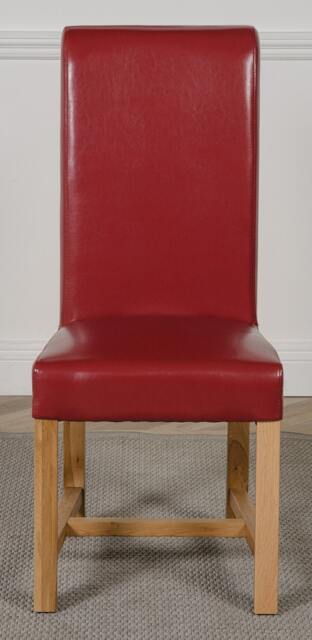 Rackhams Washington Leather Dining Chair - Red - 1 - image 1