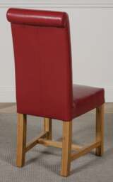 Rackhams Washington Leather Dining Chair - Red - 1 - thumbnail 5