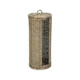 Rackhams Open Round Rattan 3 Toilet Roll Holder - thumbnail 2