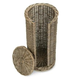 Rackhams Open Round Rattan 3 Toilet Roll Holder - thumbnail 5