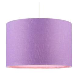 Rackhams Modern Designer Lavender Oil Textured Linen Fabric Circular Lamp Shade - thumbnail 2