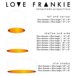 "Rackhams Lemon Cotton Lampshade With Copper Foil Lining - 25cm Diameter x 25cm Height / (10"" x 10"")" - thumbnail 2