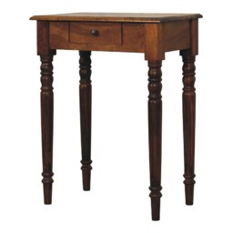 Rackhams Solid Wood Chestnut Turned Leg Writing Desk - thumbnail 3