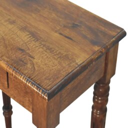 Rackhams Solid Wood Chestnut Turned Leg Writing Desk - thumbnail 6