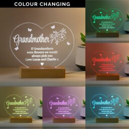 Rackhams Personalised Floral Heart LED Light - thumbnail 2