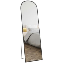 Rackhams Full Length Mirror with Aluminium Alloy Frame Hanging or Leaning Black - thumbnail 3