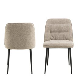 Rackhams Brooke Dining Chair in Monza Beige Set of 2 - 1 - thumbnail 2