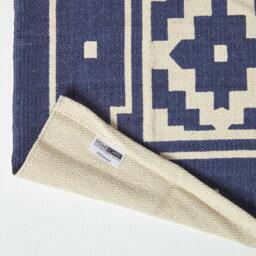 Rackhams Halmstad Blue and White Scandi Style 100% Cotton Printed Rug - 90 x 150 cm - thumbnail 6