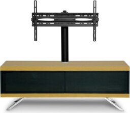 "Rackhams TUCANA 1200 HYBRID Black Oak TV Cabinet BeamThru Remote-Friendly Doors up to 60"" Flat Screen TVs with Mounting Arm" - thumbnail 2