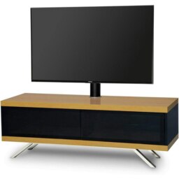 "Rackhams TUCANA 1200 HYBRID Black Oak TV Cabinet BeamThru Remote-Friendly Doors up to 60"" Flat Screen TVs with Mounting Arm" - thumbnail 3