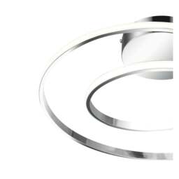 Rackhams Alston Double Ring LED Ceiling Light - Chrome - thumbnail 5