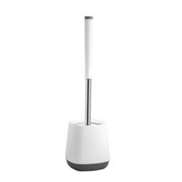 Rackhams Squircle White Toilet Brush & Holder With Silicone Head - thumbnail 2