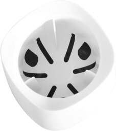 Rackhams Squircle White Toilet Brush & Holder With Silicone Head - thumbnail 4