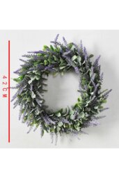 Rackhams Artificial Lavender Flower Wreath Front Door Hanging Decoration Christmas Decoration - Purple - thumbnail 6