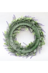 Rackhams Artificial Lavender Flower Wreath Front Door Hanging Decoration Christmas Decoration - Purple - thumbnail 3