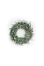 Rackhams Artificial Lavender Flower Wreath Front Door Hanging Decoration Christmas Decoration - Purple