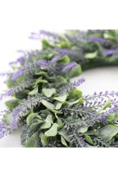 Rackhams Artificial Lavender Flower Wreath Front Door Hanging Decoration Christmas Decoration - Purple - thumbnail 5